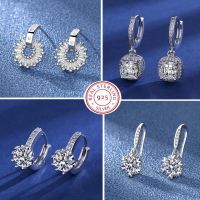 925 Sterling Silver Jewelry Women Fashion Cute Tiny Clear Crystal CZ Stud Earrings Gift For Girls Teens Lady Gift