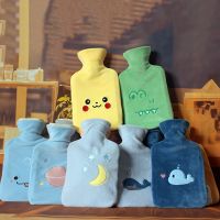 Color Cartoon Pattern Hot Water Bottle Winter Portable Soft Plush PVC Hot Water Bottle Warm Palace Warmer Bag