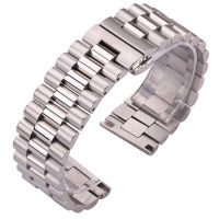 Stainless Steel Watchbands Bracelet Women Men Silver Solid Metal Watch Strap 16mm 18mm 20mm 21mm 22mm Accessories