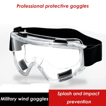 Black & Clear Work Safety Eye Protecting Glasses Goggles Lab Dust Paint  Industrial Anti-Splash Wind Dust Proof Glasses