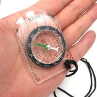 【YF】✘▤☏  Outdoor Camping Hiking Transparent Plastic Compass Proportional Footprint Tools travel kits