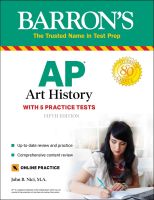 หนังสืออังกฤษใหม่ AP Art History: 5 Practice Tests + Comprehensive Review + Online Practice (Barrons Test Prep) (Fifth) [Paperback]