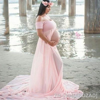 ┅ஐ❦ Fenda-frente vestidos de maternidade grávida para a gravidez roupas grávidas maxi vestido mulher sexy foto shoot fotografia adereços