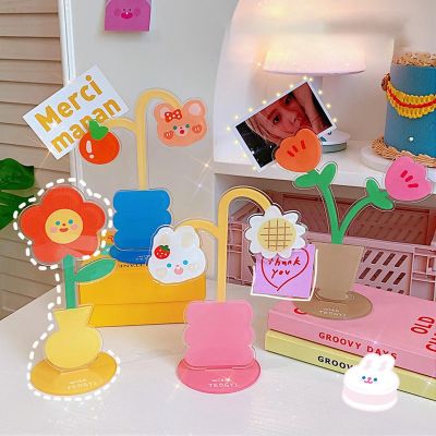 Cute Acrylic Flower Memo Clip Decorative Photo Clip Multifunctional Table Desktop Card Note Holder Gift School Office Stationery