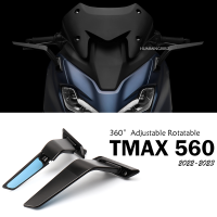 TMAX 560อุปกรณ์เสริมกระจกมองหลังรถจักรยานยนต์360 ° หมุนได้ Stealth Fixed Wing สำหรับ Yamaha TMAX560 T MAX560 2022 2023