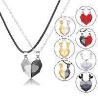 Fashion Couple Heart Magnetic Necklace Heart Combination Pendant Engagement Necklaces for Women Couple Jewelry Anniversary Gift