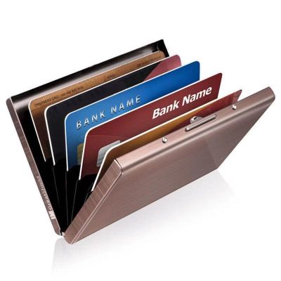 【CW】卍☇❄  Fashion Exquisite Aluminum Antimagnetic Card Holder Men Metal Credit Business Holders Purse New Wallet