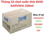 Thùng 24 chai nước tinh khiết SAPUWA 330ml Lốc 6 chai nước tinh khiết
