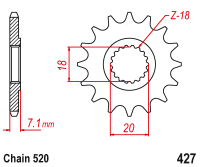 520 12T Motorcycle Front Sprocket For Suzuki RM100 79-82 RM125 RM 125 1980-2012 PE175 78-84 RS175 80-82 RM-Z250 RMZ250 07-12