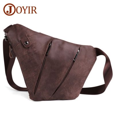 JOYIR High Quality Genuine Leather Men Messenger Bag Casual Crossbody Bag Fashion Mens Handbag Men Chest Bag Male Shoulder Bag