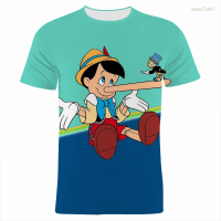 2023 NEW Pinocchio t Shirt Men Short Sleeve Fashion Summer New Casual T-shirt Women 3d Print Tops Cartoon Tee Size：s-5xl