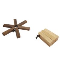 【CC】 Resistant Placemat Dining Table Wood Material Insulation Coaster for Pan Pot Bowl Holder Utensils