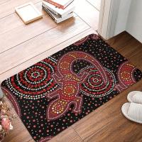 （A SHACK） Australian Aboriginal Art Non-SlipRed Lizard BathMat OutdoorHomeDecor