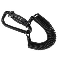 Helmet Locking Carabiner Anti-Theft Bike Motorcycle Helmet Lock with Resettable Code PIN Spring Combination Lock