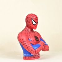 Marvel Spider Man Piggy Bank 17ซม. Action Figure ท่าทางอะนิเมะตกแต่ง Collection Figurine ของเล่นรุ่น Children
