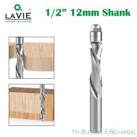 【LZ】✌  12mm 1/2  shank Flush Trim Solid Carbide Spiral top bearing cnc Router Bit compression-cut end mill bit face wood milling cutter