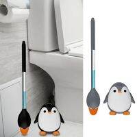 ☞✿✆ Penguin Cleaning Toilet Brush Wall-mounted Curved Brush Head With Silicone Bristles Cleaning Sinks Bathtubs Bathroom Accessories