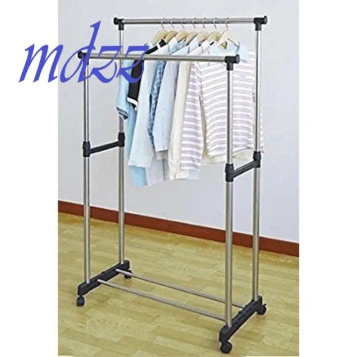 COD Good Quality Double pole bar clothes hanger Lazada PH