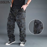 Fashion Mens Cargo Pants Military Pockets Tactical Pants Mens Outwear Straight Slacks Long Trousers Overalls Large Size 44