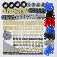 Building Blocks Technical Parts Gear Cross Axles Pin Car Train Wheels Truck MOC Accessories Bulk Set Connector Toy Bricks 650PCS