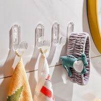 10/16pcs Decorative Key Rack Hook Mini Acrylic Headband Organizer Hook Transparent Self-adhesive Punch Free for Home Office Dorm Picture Hangers Hooks