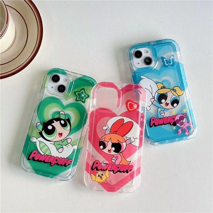 เคสโทรศัพท์สำหรับ-xiaomi-11-lite-poco-x3-pro-nfc-เคส-tpu-อ่อนลายการ์ตูน-air-cushion-the-powerpuff-girls-น่ารักโปร่งใสกันกระแทกสีลูกอมครีเอทีฟ