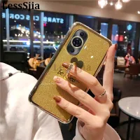 เคสมือถือสำหรับ Huawei Nova 11ฝาหลังแหวนอัญมณีหัวใจซิลิโคนนิ่มป้องกันการชนสำหรับเคสใส่โทรศัพท์ Huawei Nova 11 Pro