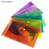 、’】- Transparent Colorful Plastic A5 Folders File Bag Document Hold Bags Folders Paper Storage