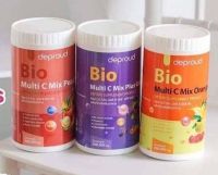 DEPROUD วิตามินซีสด 500 กรัม (ได้ 3 กระปุก) BIO Multi C Mix Grape 1 กระปุก+ BIO Multi C Mix Orange 1 กระปุก+ BIO Multi C Mix Peach 1 กระปุก ปริมาณ 500,000 มิลลิกรัม