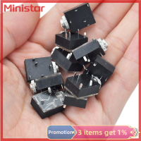 Ministar 10ชิ้น3.5มิลลิเมตรหูฟังแจ็คเต้ารับสัญญาณเสียงสเตอริโอกับน๊อต5ขา PCB