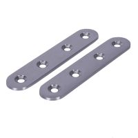Flat Stainless Steel Repair Mending Fixing Plate Brackets Support 2pcs