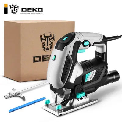 DEKO DKJS80Z6 เลื่อยจิ๊กซอว์แบบปรับความเร็วได้พร้อมใบมีด 1 ชิ้น, แปรงถ่าน 2 อัน, ไม้บรรทัดโลหะ 1 อัน, จิ๊กซอว์ประแจอัลเลน 1 อันเครื่องมือไฟฟ้า DEKO DKJS80Z6 เลื่อยจิ๊กซอว์แบบปรับความเร็วได้พร้อมใบมีด 1 ชิ้น, แปรงถ่าน 2 อัน, ไม้บรรทัดโลหะ 1 อัน, จิ๊กซอว์ประแจอัลเลน 1 อันเครื่องมือไฟฟ้า
