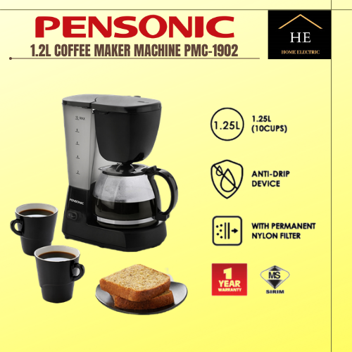 Pensonic 1.25L Household American Coffee Maker Drip Type Automatic Small Coffee Pot Keep Warm