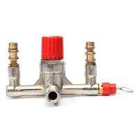 LLJLJ-Zinc Alloy Air Compressor Double Outlet Tube Pressure Regulator Valve Fitting Parts Durable