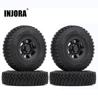 INJORA 4ชิ้น1.55ลูกปัดยางขอบล้อพลาสติกสำหรับตีนตะขาบ RC รถ AX90069 Tamiya LC70 CC01 MST JIMNY 1/18 Aixal UTB18 Capra