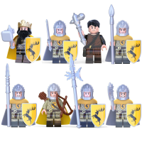 ToyStory 8Pcs ชุด Mini Lord Of Elf Orcs Army Gandalf Dwarf Rohan Knight เกม Thrones Building Blocks รูปแหวนของเล่นสำหรับของขวัญเด็ก