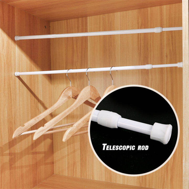 Multi Purpose Spring Loaded Extendable Sticks Telescopic Net Curtain Rail Pole Net Rods Curtain