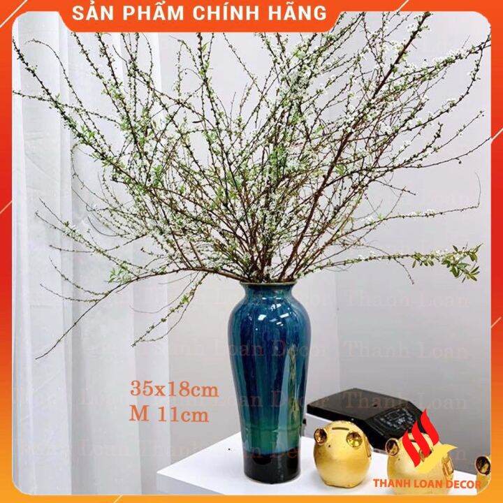 Lọ hoa gốm sứ cỡ lớn cao 35 cm - Bát Tràng - Bình cắm hoa decor ...