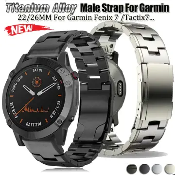 Garmin 22mm 26mm Quick Fit Titanium Metal Watch Band Bracelet For Fenix 7X  7 6X Pro 5X Plus/ Instinct/Epix Strap Wristband