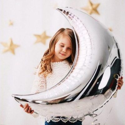 22 inch moon star aluminum foil balloon Baby Shower birthday party Decorations Helium Balloons Kids Toy Globos Wedding Festival Balloons