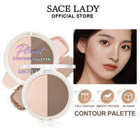 SACE LADY คอนทัวร์พาเล็ทพาเล็ท  2 In 1 จานสีเส้นชั้นเนื้อเรียบเนียนไร้ที่ติติดทนนาน  เครื่องสําอางแต่งหน้าใบหน้า