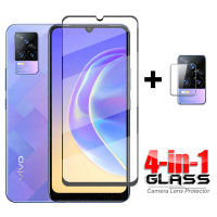 4-in-1 For Glass Vivo V21 5G Full Cover Tempered Glass V17 V19 Y20 Y50 V11 V20 SE Pro Screen Protector Camera Glass For Vivo V21