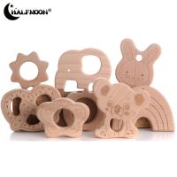 1/2/3Pcs Wooden Elephant Airplane Rainbow Teether Eco-Friendly Wood Baby Teething Pendant DIY Soother Pacifier Chain Chew Toy Clips Pins Tacks
