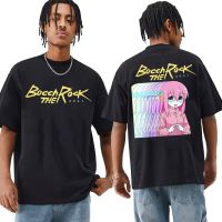 Harajuku Anime Bocchi The Rock T Shirt Hitori Gotoh Double Sided Graphic T Shirts Men Summer Cotton T-shirt Short Sleeve XS-4XL-5XL-6XL