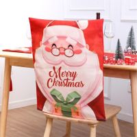 【CW】 Christmas Chair Back Cover Christmas Santa Decorations Dining Cover Ornament Armchair Chair Holiday Covers J9j2