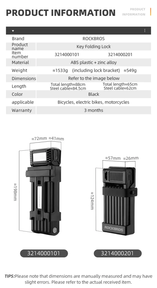 rockbros folding lock