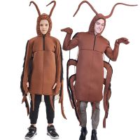 ❈☍ Funny Halloween cosplay animal cockroach jumpsuit costume adult children unisex Carnival party costume stage show clothing