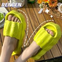 ♣ RENBEN รองเท้าแตะผู้หญิงในบ้านพื้นหนาEVAใส่นอกรองเท้าแตะคู่รักได้