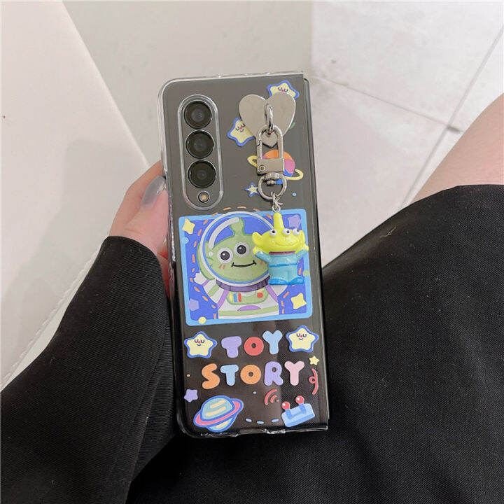 korea-cute-cartoon-pendant-phone-cases-for-samsung-galaxy-z-fold-3-clear-pc-hard-cover-case-for-samsung-z-fold3-zfold3-zfold-3