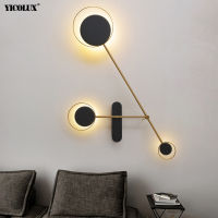 Simple New Modern LED Wall Lamps For Living Study Room Bedroom Bedside Lights Gold Black Iron Painted Indoor Lighting Luminaire